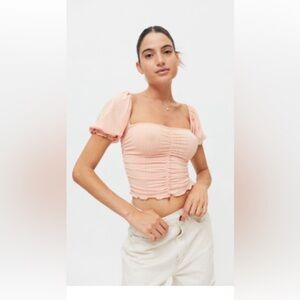 Peach crop top
